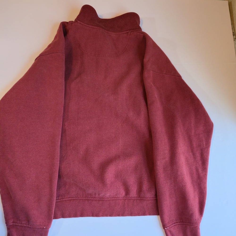 Orvis Men's Pullover Sweatshirt Pre-Owned Burgundy Red Quarter Zip SZ XXL - Picture 6 of 8